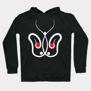 Abstract butterfly White Hoodie